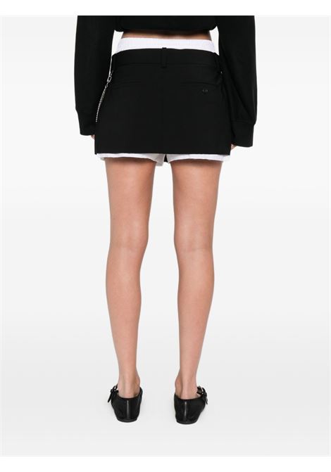 Black wool-blend chain-detail mini skort Alexander Wang - women ALEXANDER WANG | 1WC3254915965